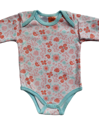 00 Flowers and Bird LS Bodysuit