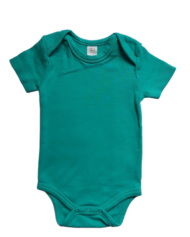 6-12mths Green Organic Cotton Bodysuit