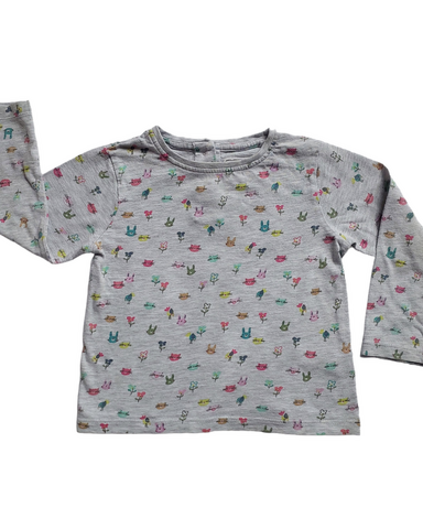 18-24mths Animal and Flower LS top