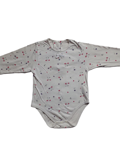 18-24mths Pink and Purple Floral LS bodysuit