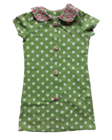 Size 4 Green dotty collared dress