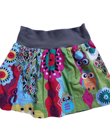 Size 1 Cotton/Merino Reversible Bright Coloured Skirt