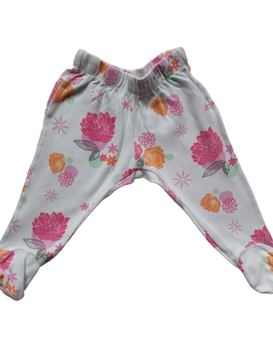 3-6 mths footed floral Pants