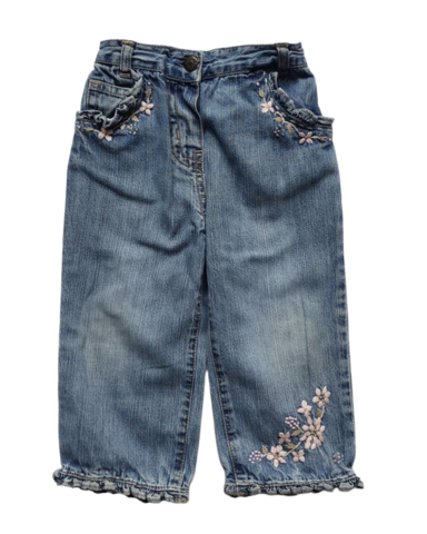 12-18 mths Frilled and Embriodered Jeans