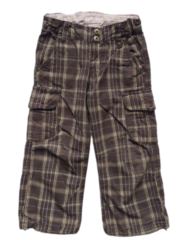 2-3 yrs Chequered Cargo Pants