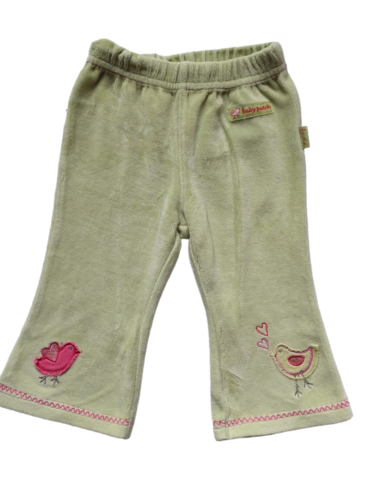 3-6mths  Pastel Green Velour Bootleg Pants Y2K