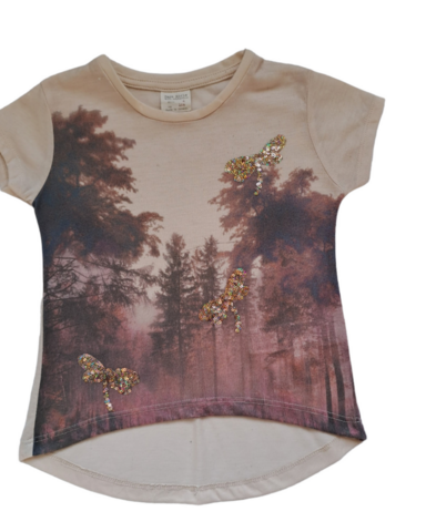 Size 4 Forest scene short sleeved tee