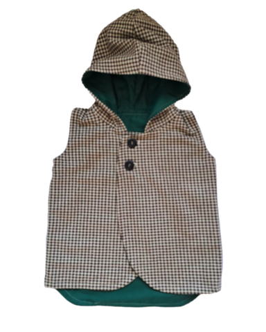 Size 5+ Upcycled Hooded Vest