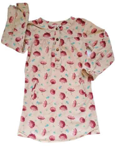 Size 7 Micro cord dandelion print dress